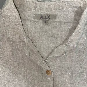 Flax two piece top and bottom linen set